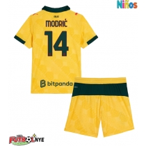 Camiseta AC Milan Luka Modric #14 Tercera Equipación para niños 2025-26 manga corta (+ pantalones cortos)